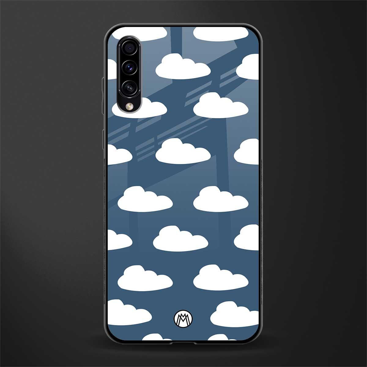 clouds glass case for samsung galaxy a70 image