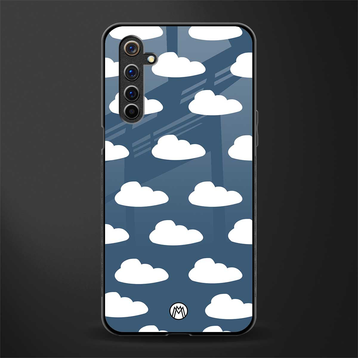 clouds glass case for realme 6i image