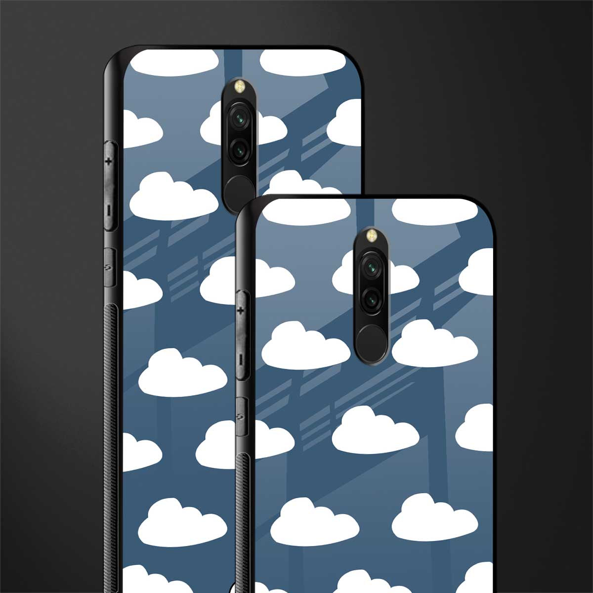 clouds glass case for redmi 8 image-2