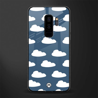 clouds glass case for samsung galaxy s9 plus image