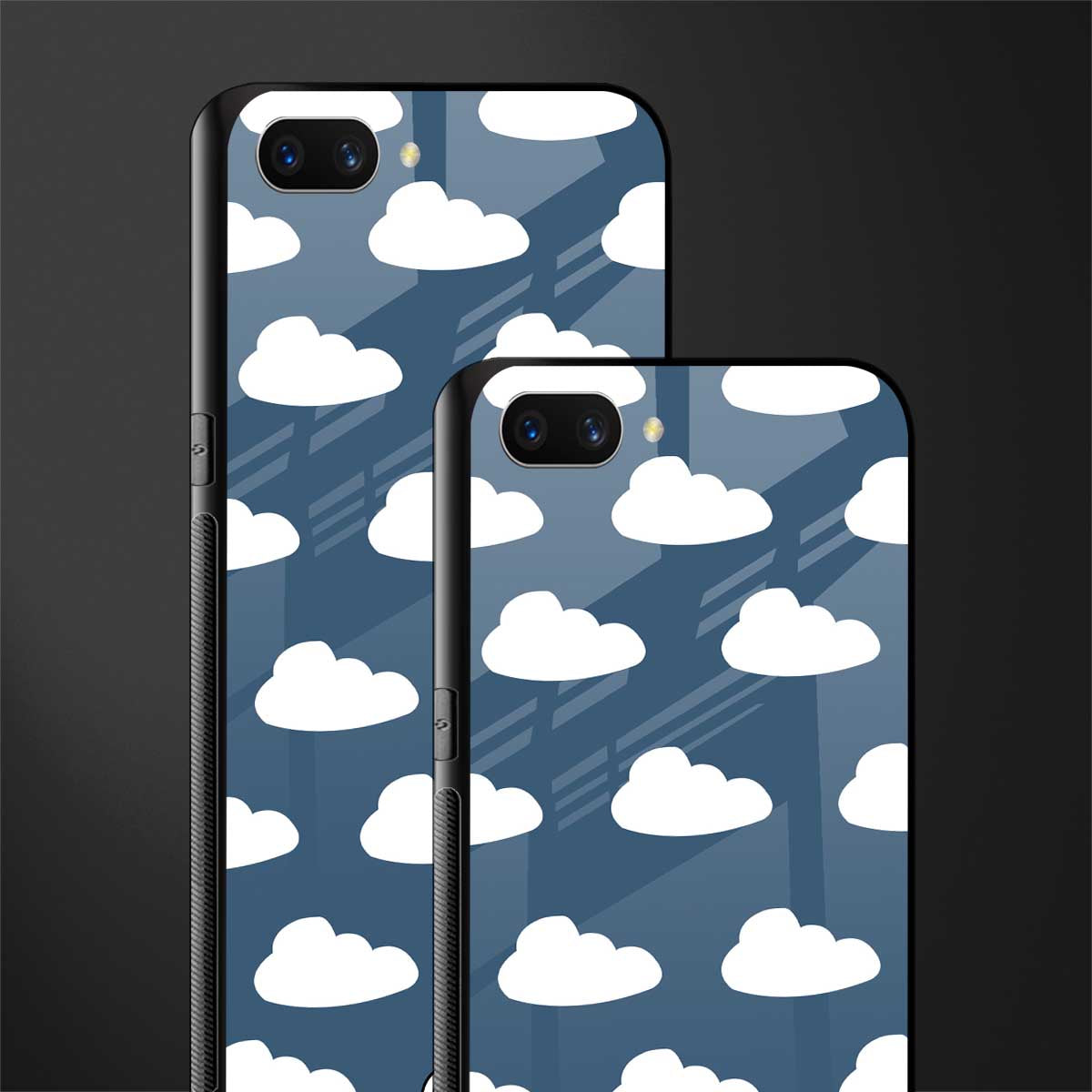clouds glass case for oppo a3s image-2