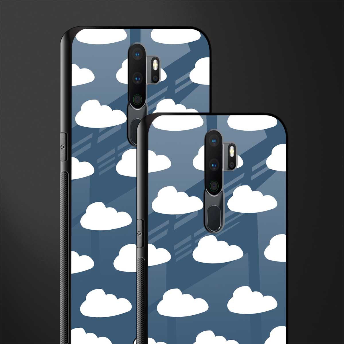 clouds glass case for oppo a5 2020 image-2