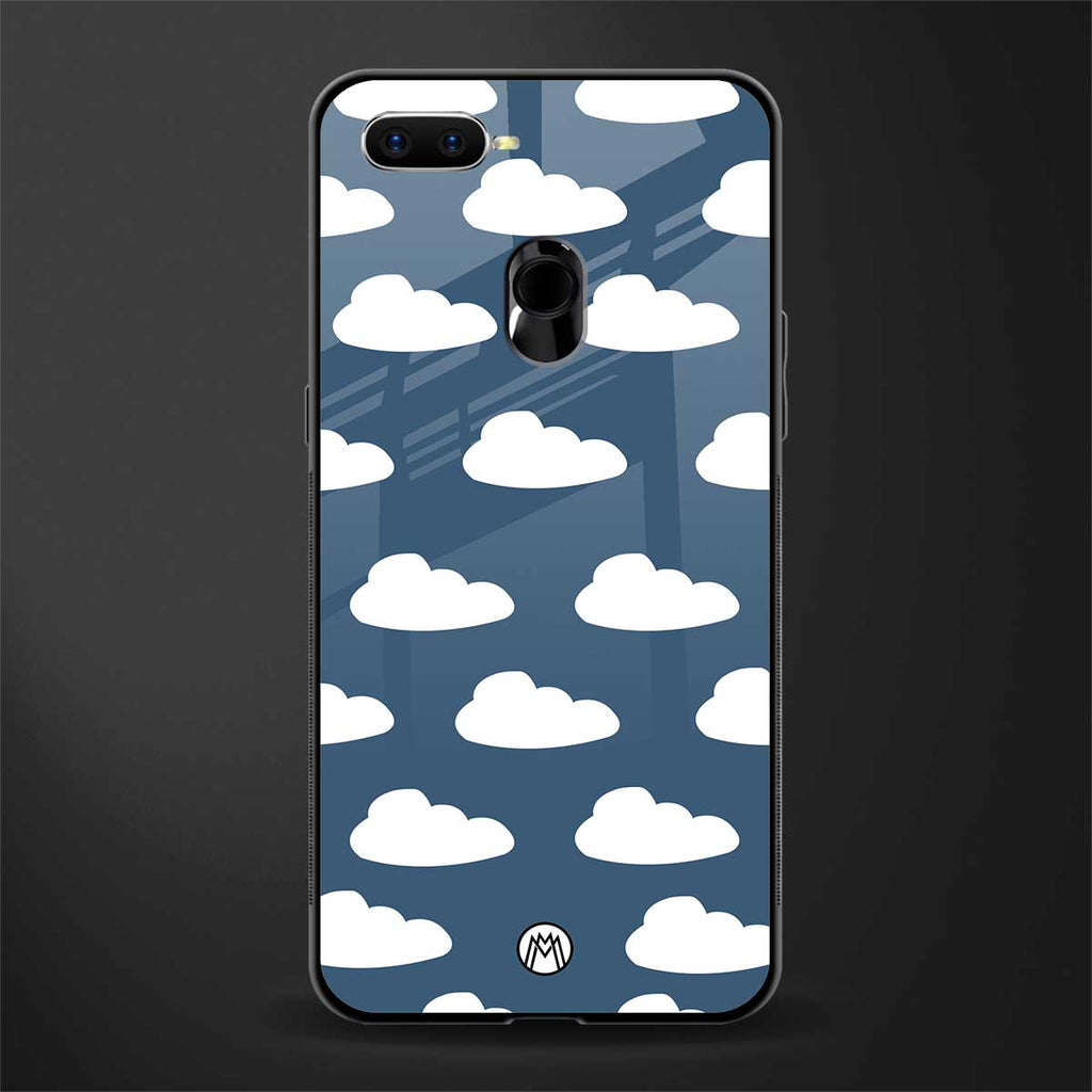 clouds glass case for oppo a12 image