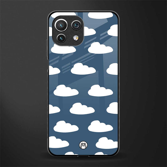 clouds glass case for mi 11 lite image