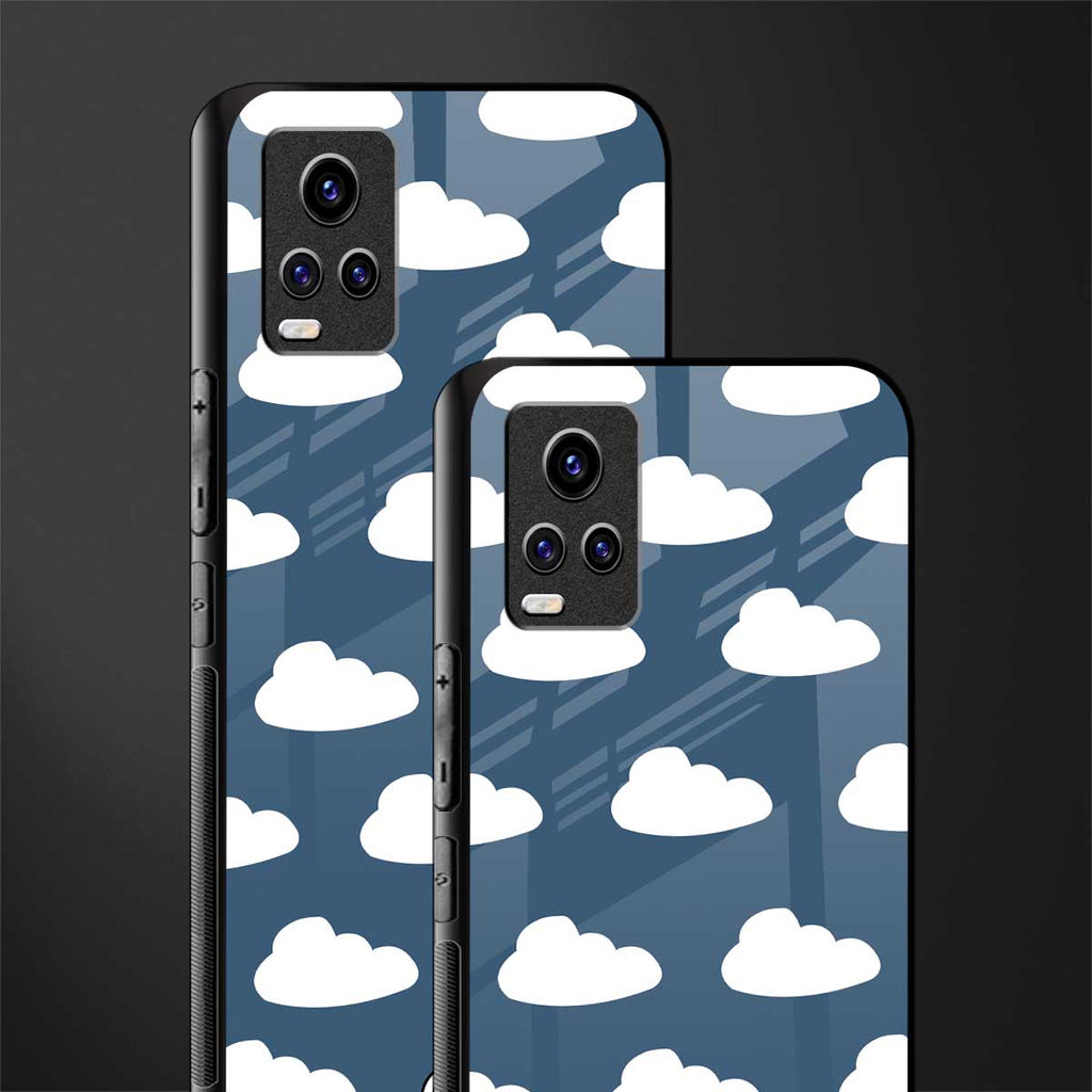 clouds back phone cover | glass case for vivo y73