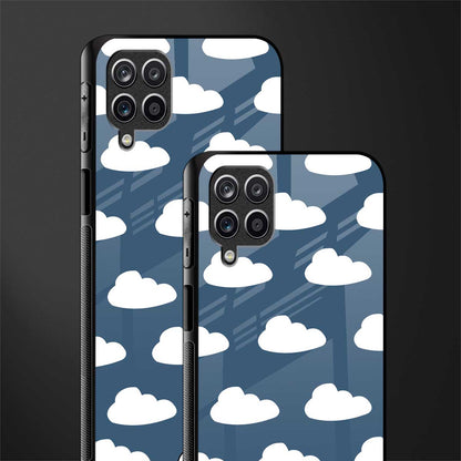 clouds back phone cover | glass case for samsung galaxy a22 4g