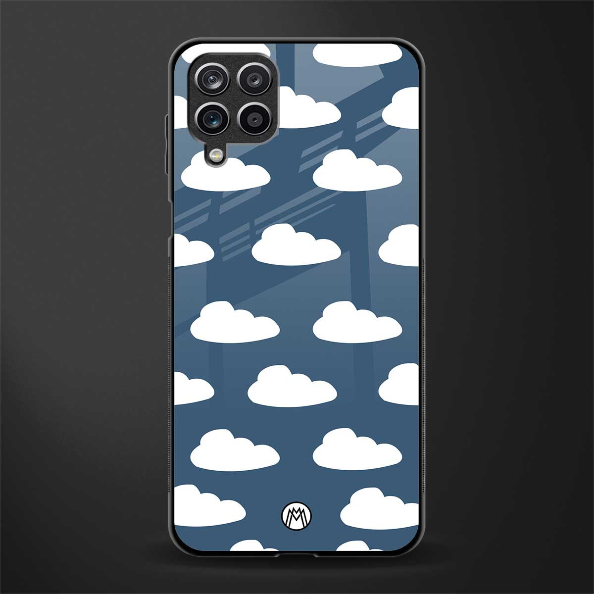 clouds back phone cover | glass case for samsung galaxy a22 4g