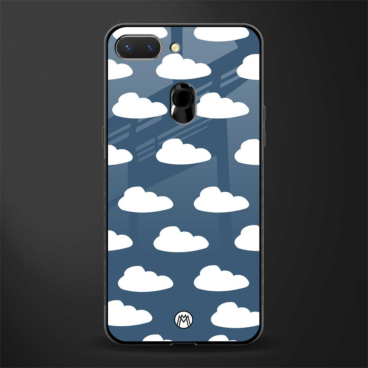 clouds glass case for oppo a5 image