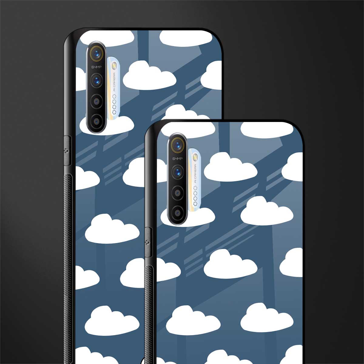 clouds glass case for realme xt image-2