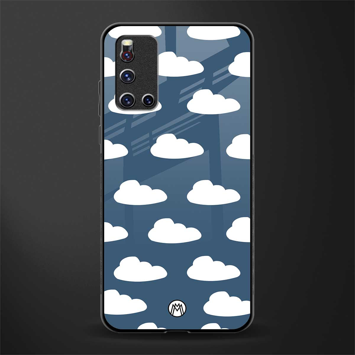 clouds glass case for vivo v19 image