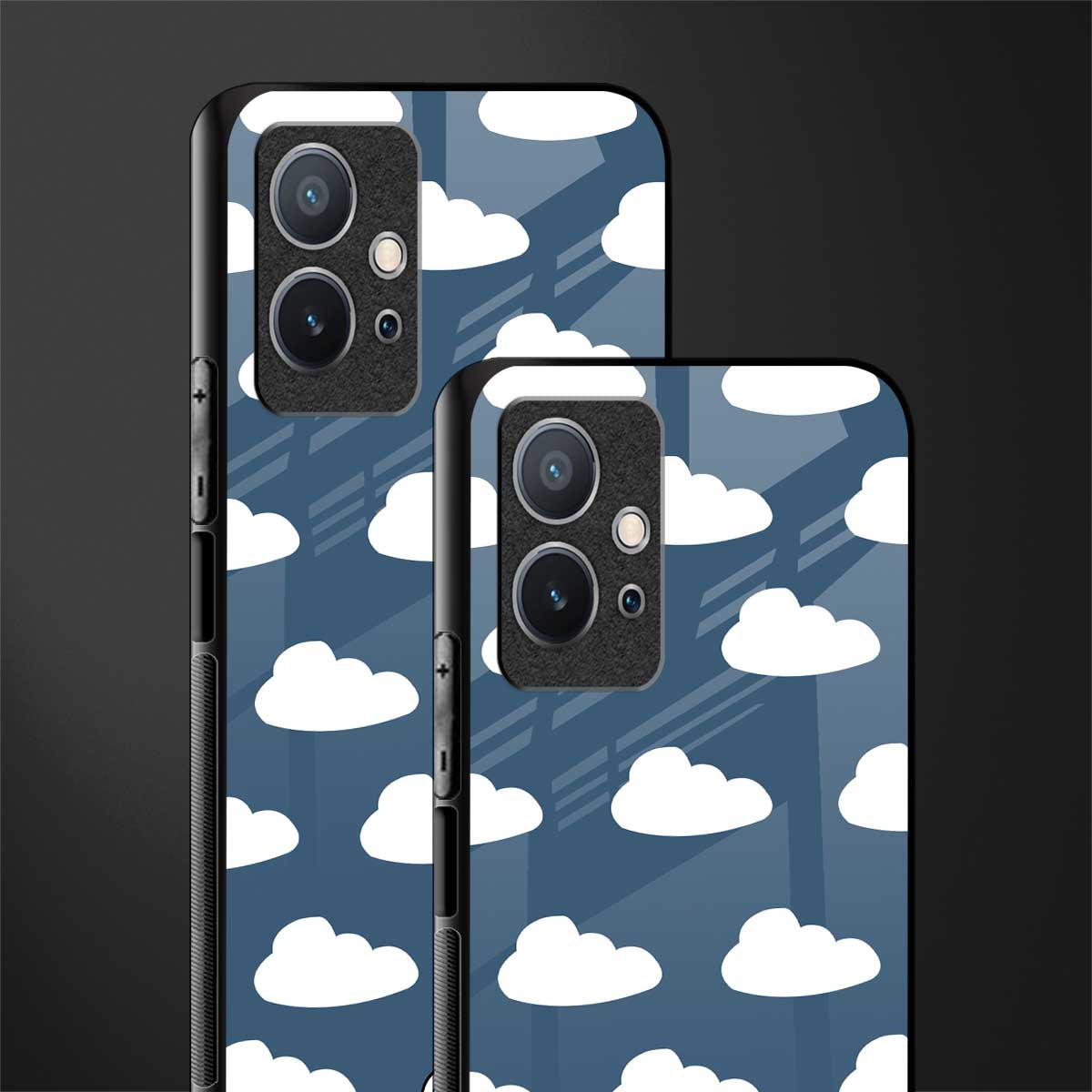 clouds glass case for vivo t1 5g image-2