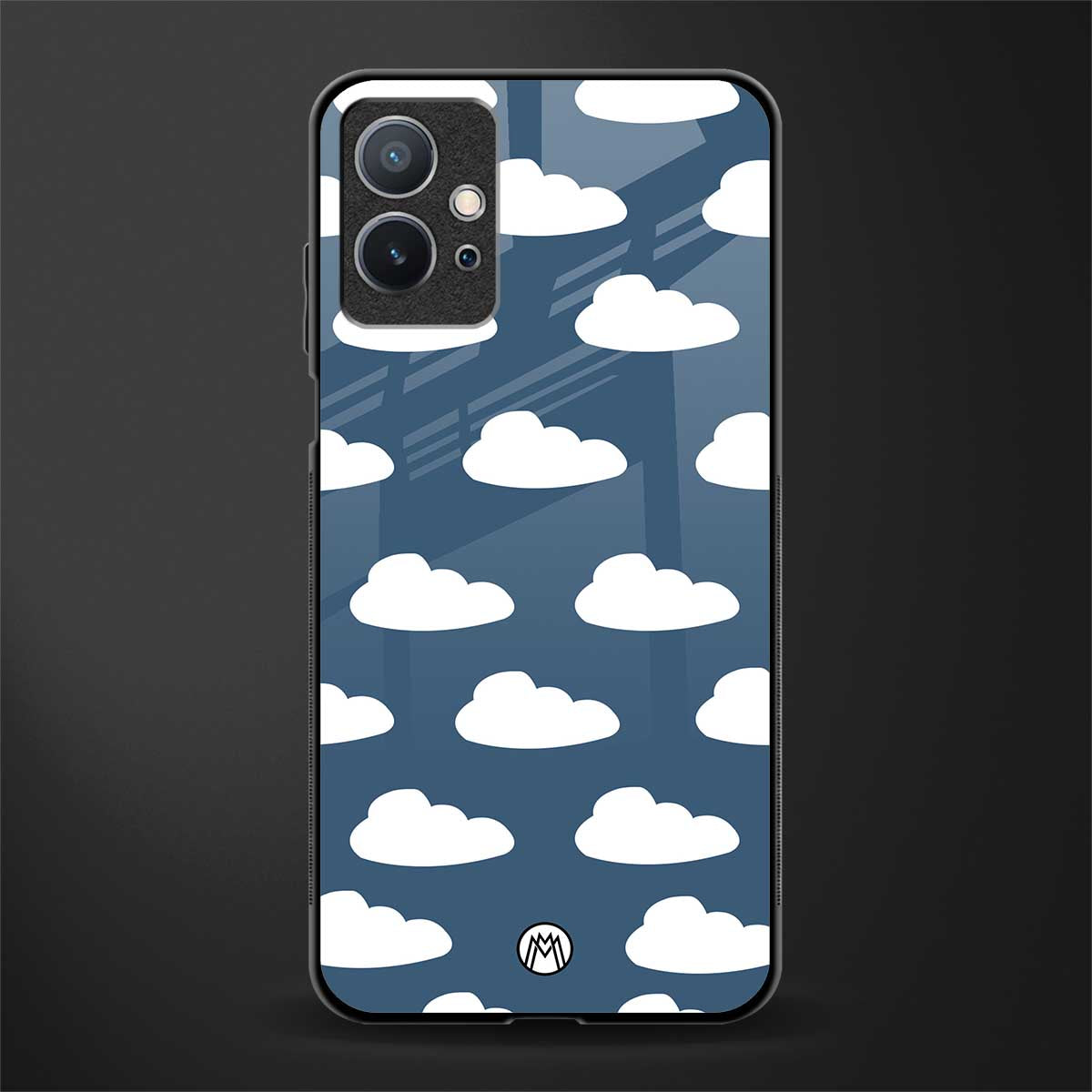 clouds glass case for vivo t1 5g image