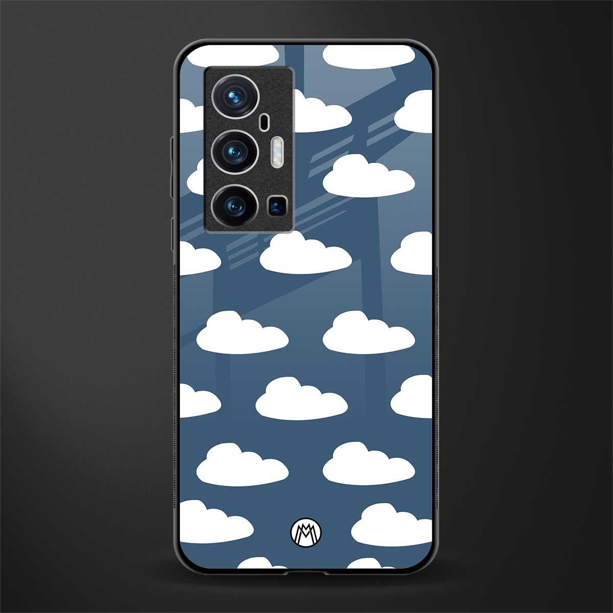 clouds glass case for vivo x70 pro plus image