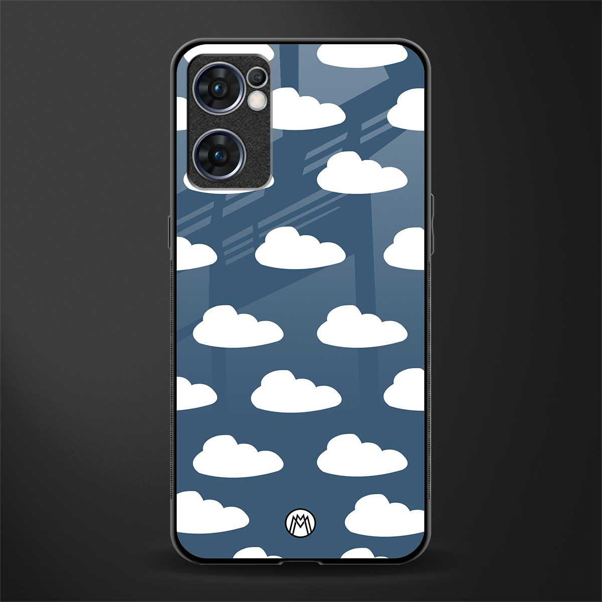 clouds glass case for oppo reno7 5g image