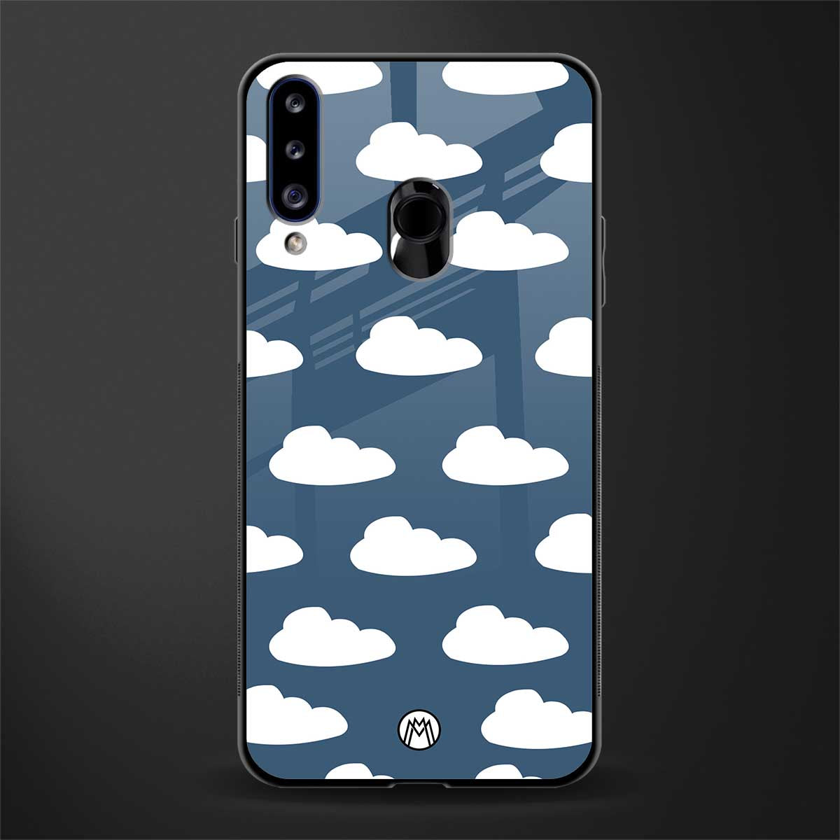 clouds glass case for samsung galaxy a20s image