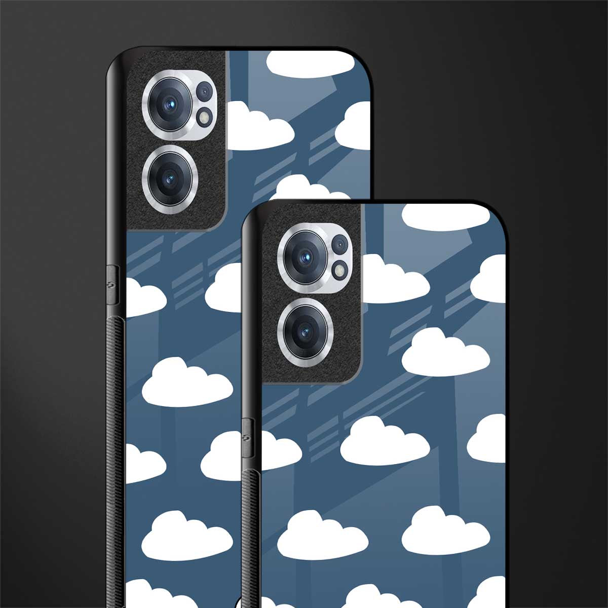 clouds glass case for oneplus nord ce 2 5g image-2