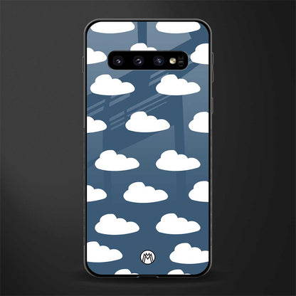 clouds glass case for samsung galaxy s10 image