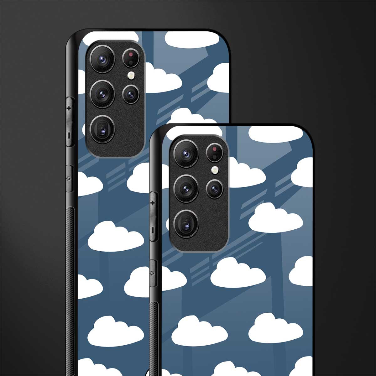 clouds glass case for samsung galaxy s21 ultra image-2