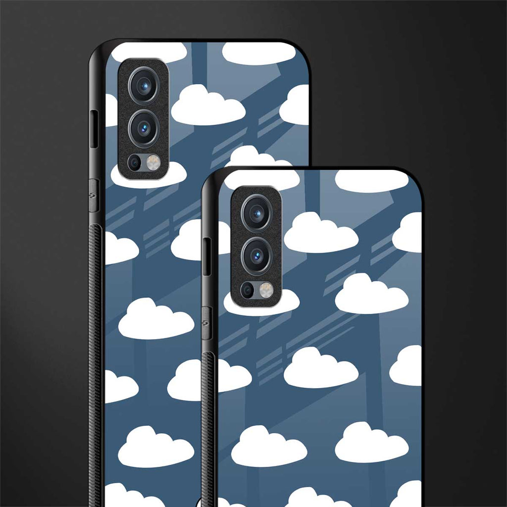 clouds glass case for oneplus nord 2 5g image-2