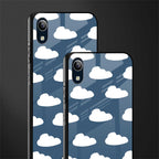 clouds glass case for vivo y1s without fingerprint image-2
