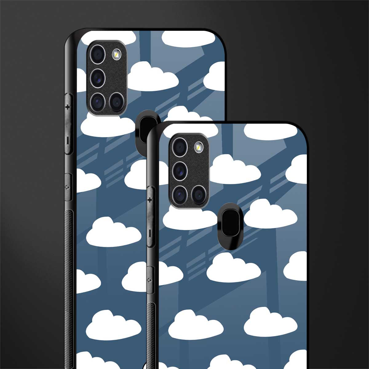 clouds glass case for samsung galaxy a21s image-2