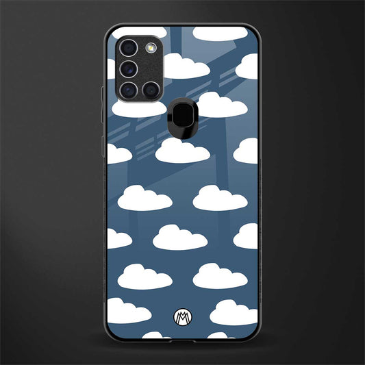 clouds glass case for samsung galaxy a21s image