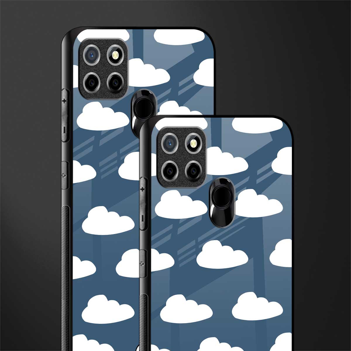 clouds glass case for realme narzo 30a image-2