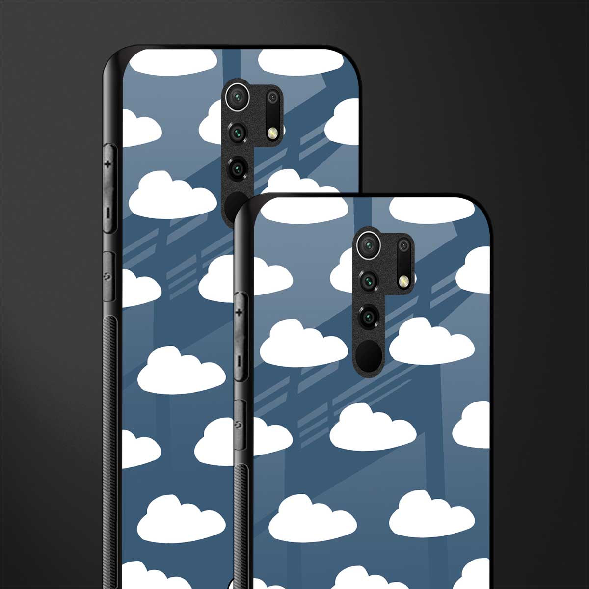 clouds glass case for redmi 9 prime image-2