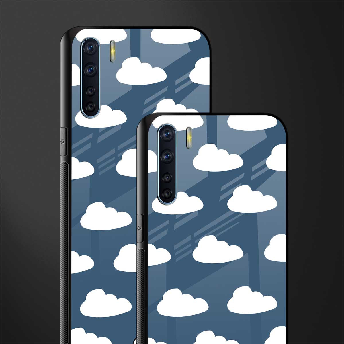 clouds glass case for oppo f15 image-2