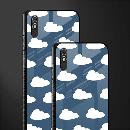 clouds glass case for redmi 9a sport image-2