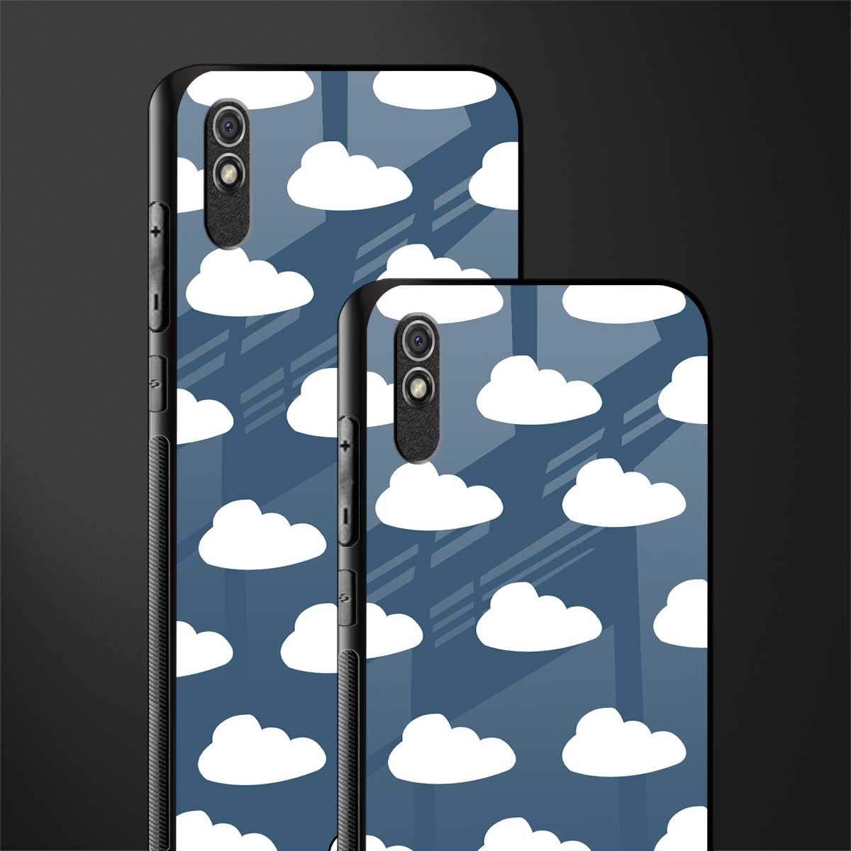 clouds glass case for redmi 9i image-2