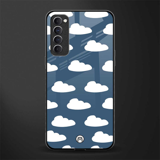 clouds glass case for oppo reno 4 pro image