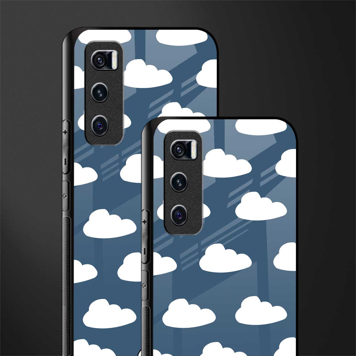 clouds glass case for vivo v20 se image-2