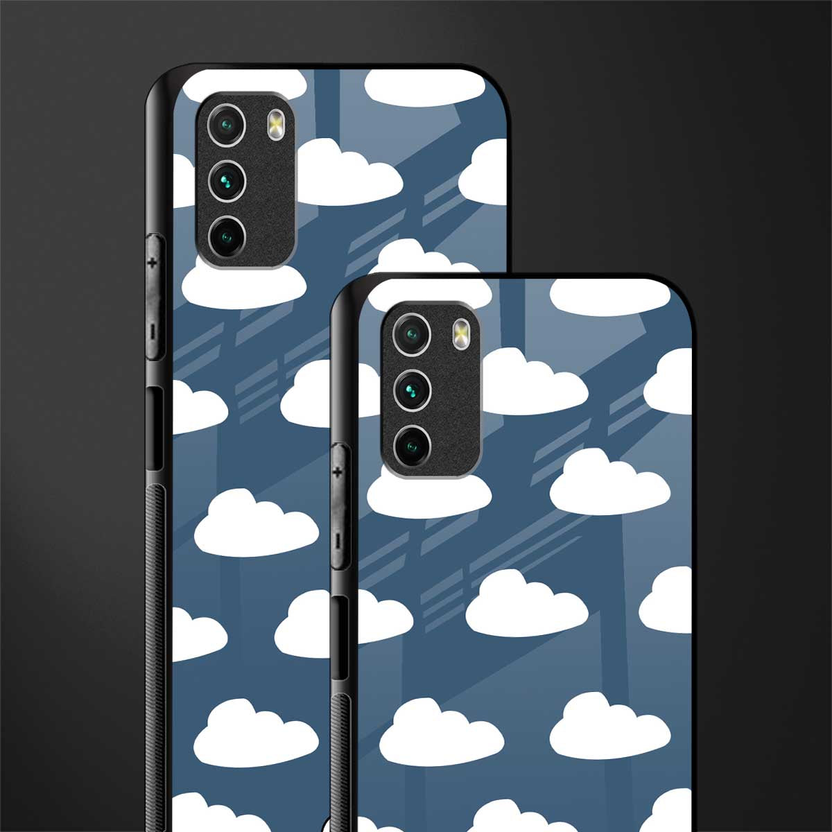 clouds glass case for poco m3 image-2