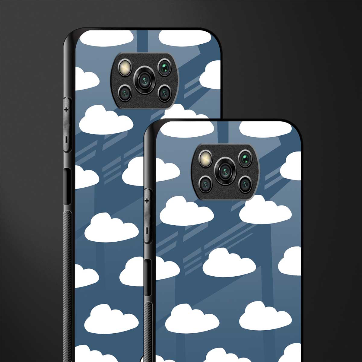 clouds glass case for poco x3 image-2