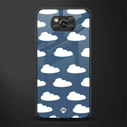 clouds glass case for poco x3 image