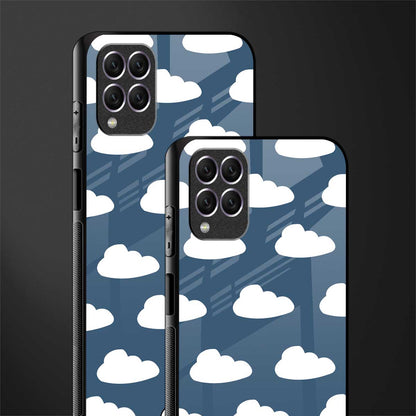 clouds glass case for samsung galaxy f62 image-2