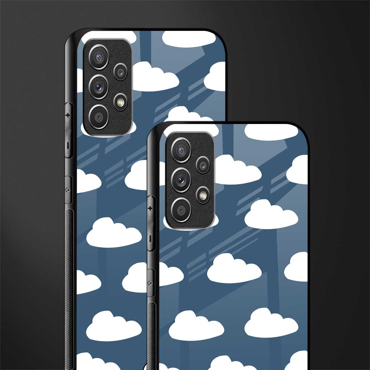 clouds glass case for samsung galaxy a52 image-2