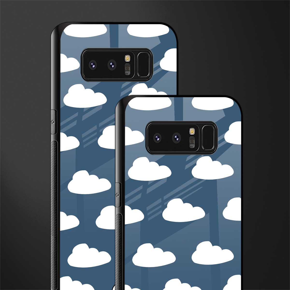 clouds glass case for samsung galaxy note 8 image-2