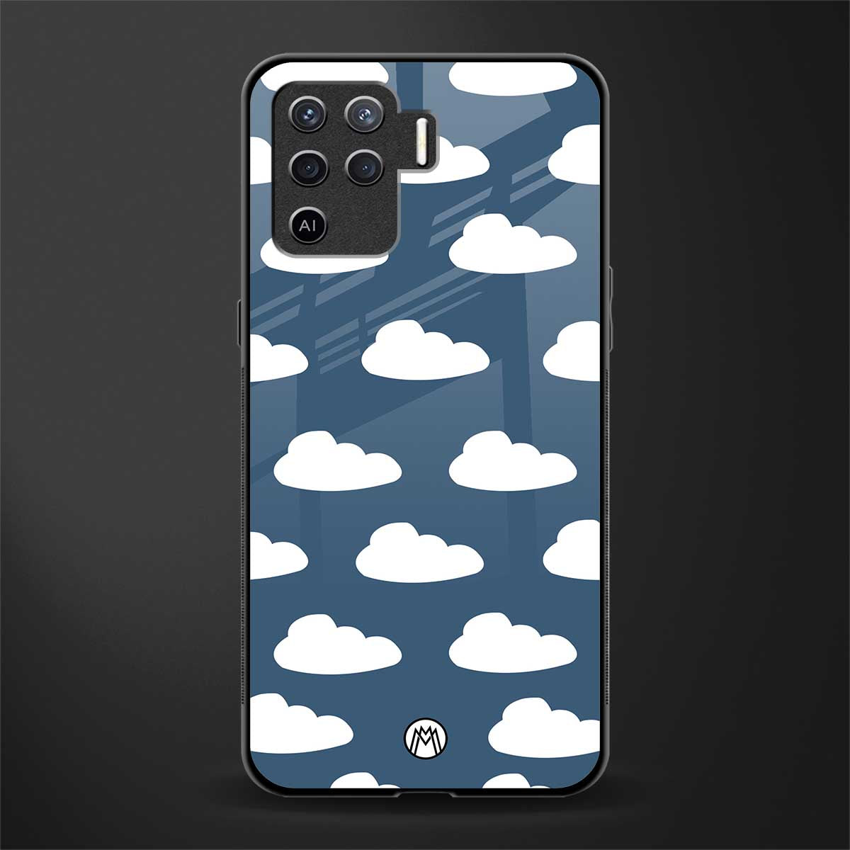 clouds glass case for oppo f19 pro image