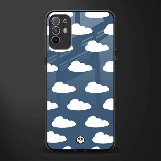 clouds glass case for oppo f19 pro plus image