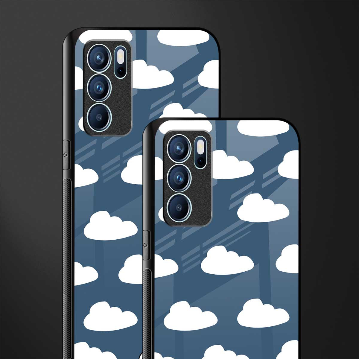 clouds glass case for oppo reno6 5g image-2