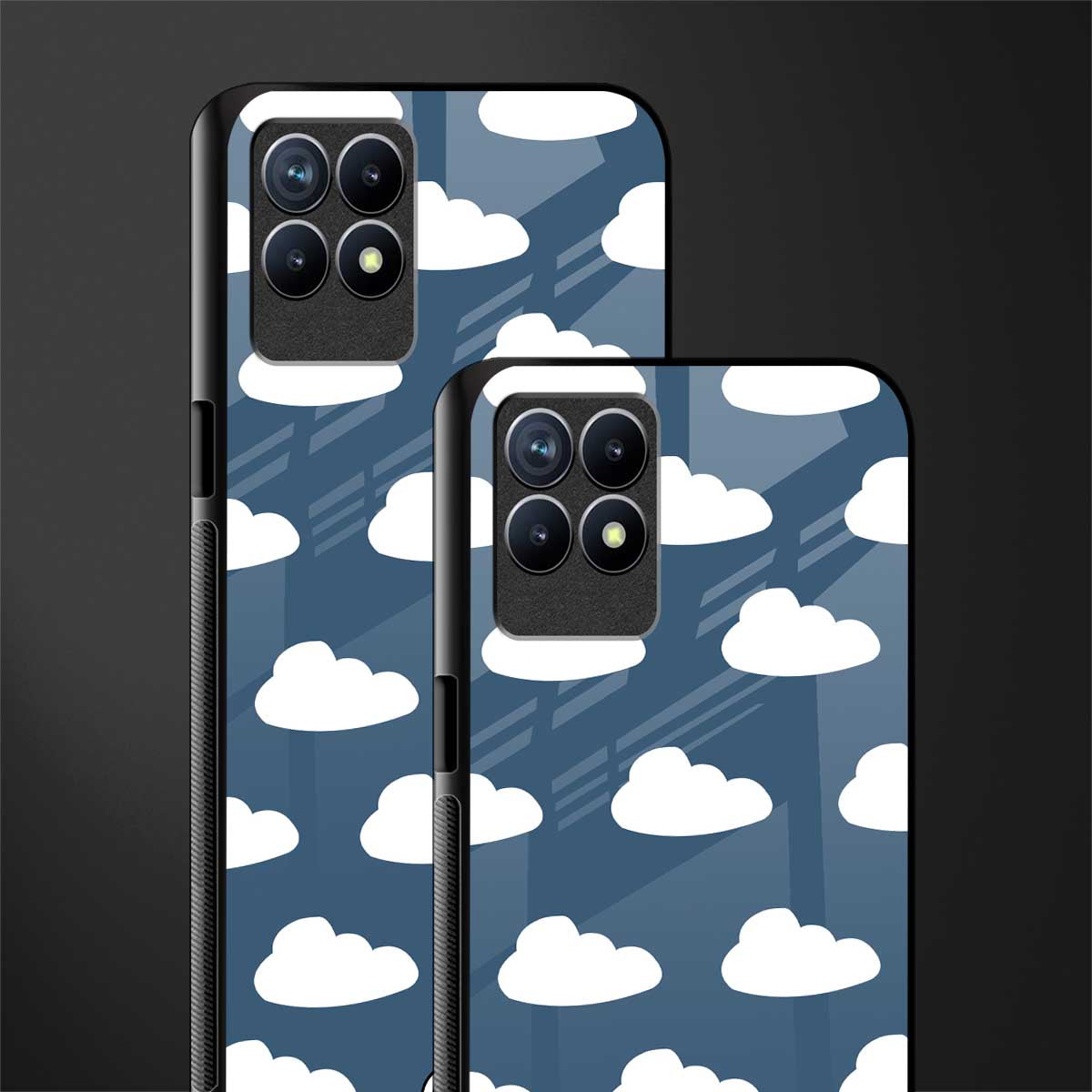 clouds glass case for realme 8i image-2