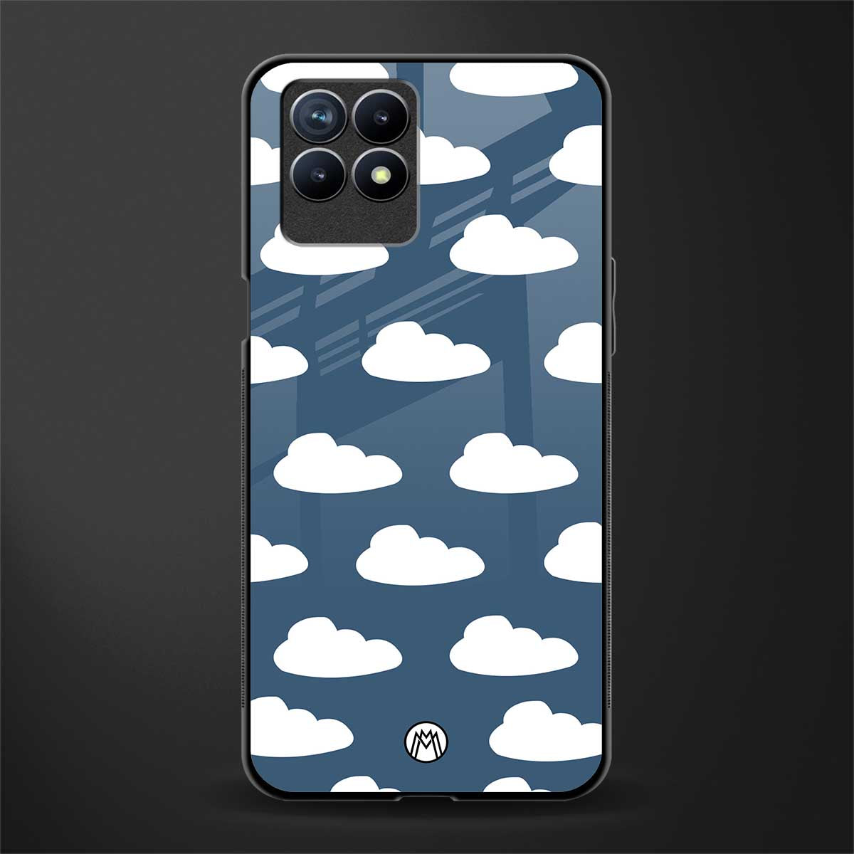 clouds glass case for realme narzo 50 image