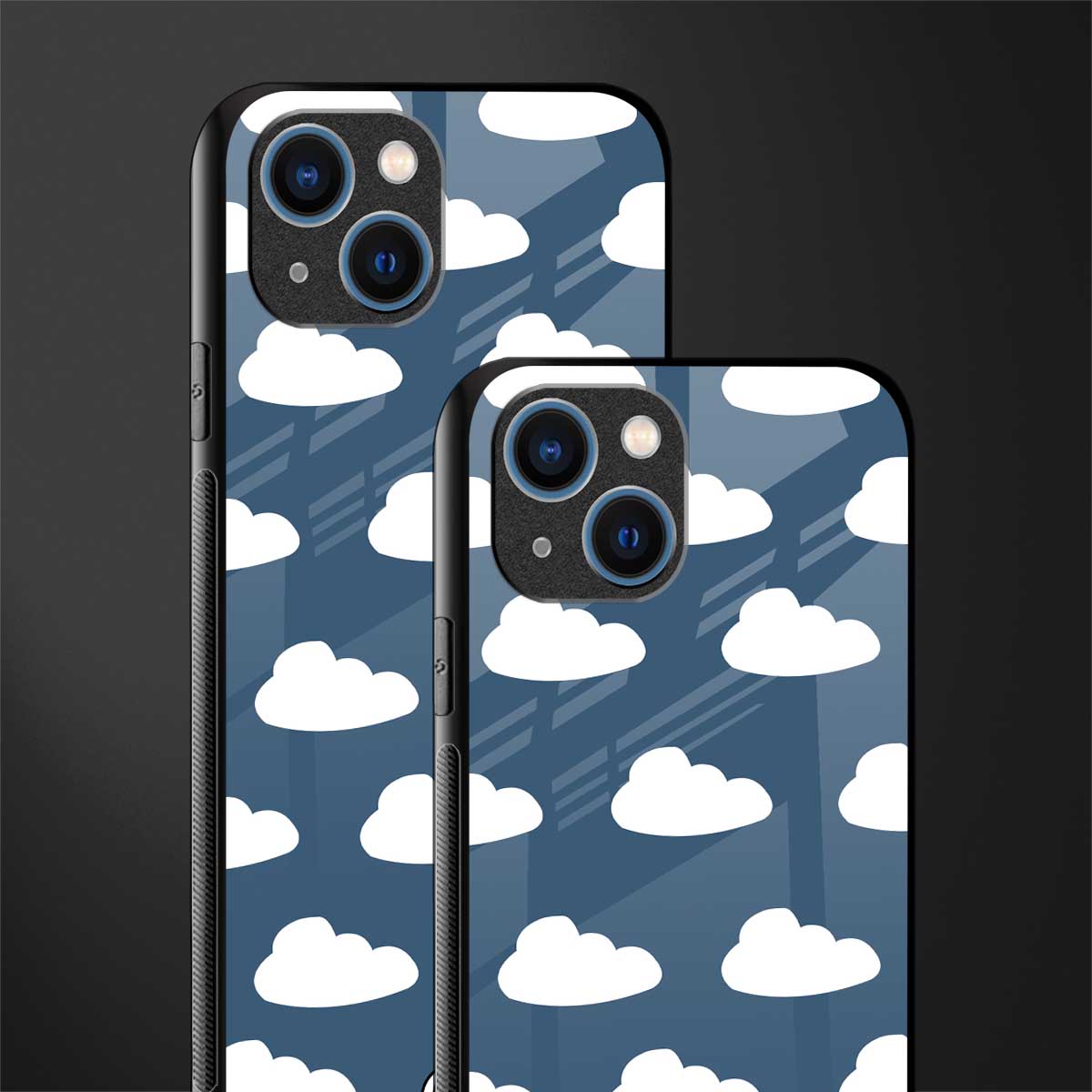 clouds glass case for iphone 14 plus image-2