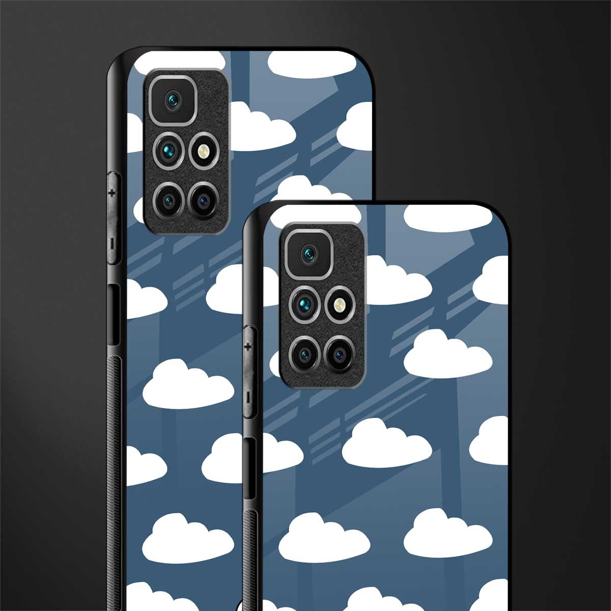 clouds glass case for redmi 10 prime image-2