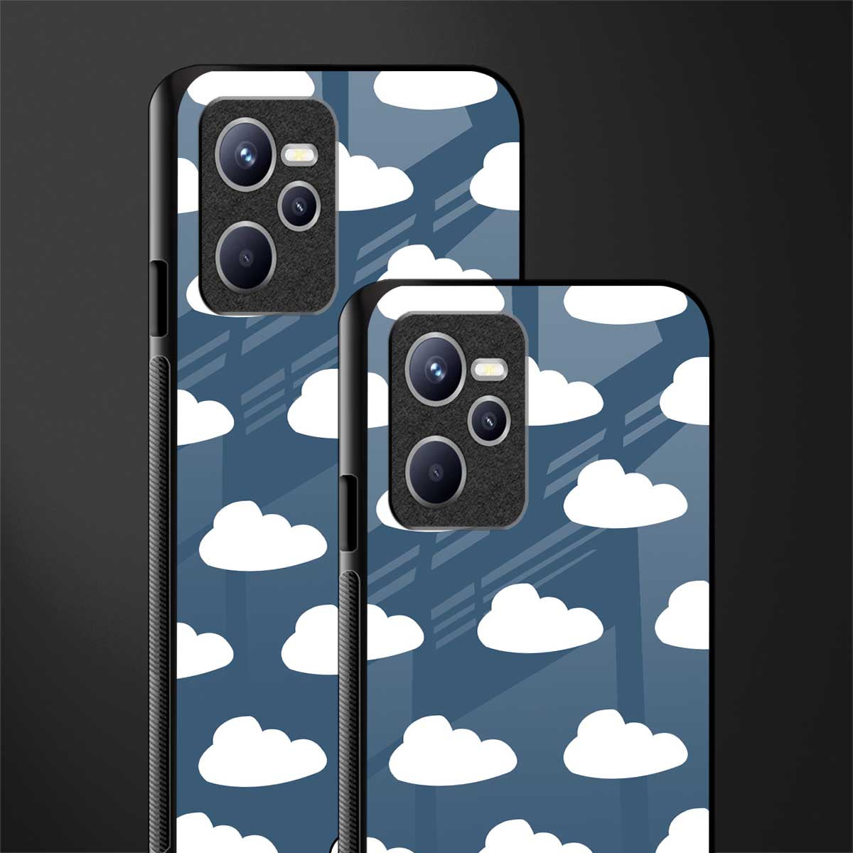 clouds glass case for realme c35 image-2