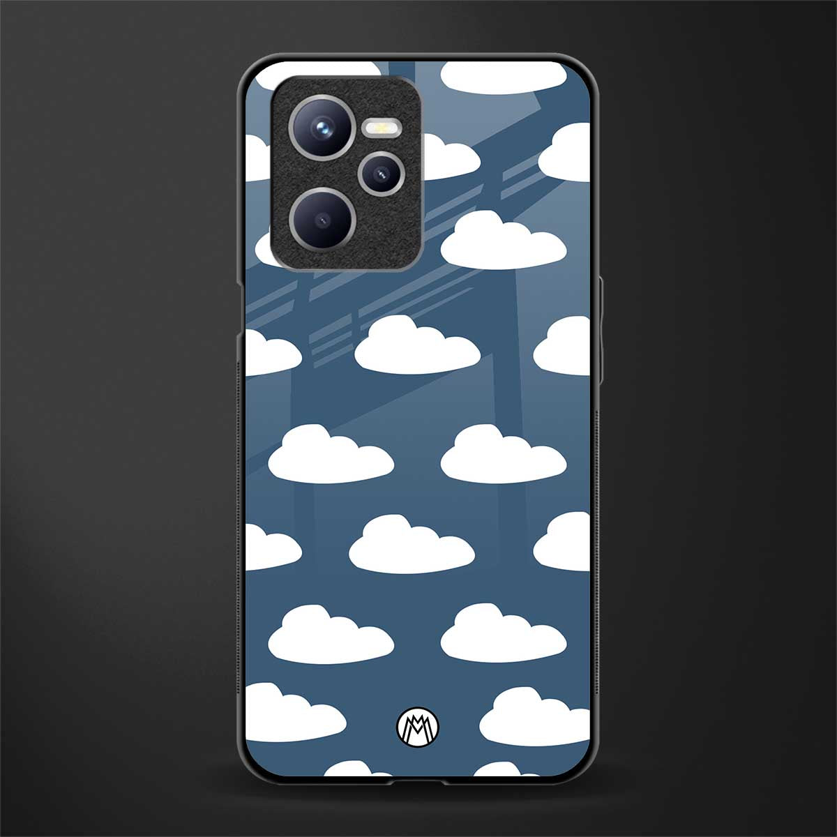 clouds glass case for realme c35 image