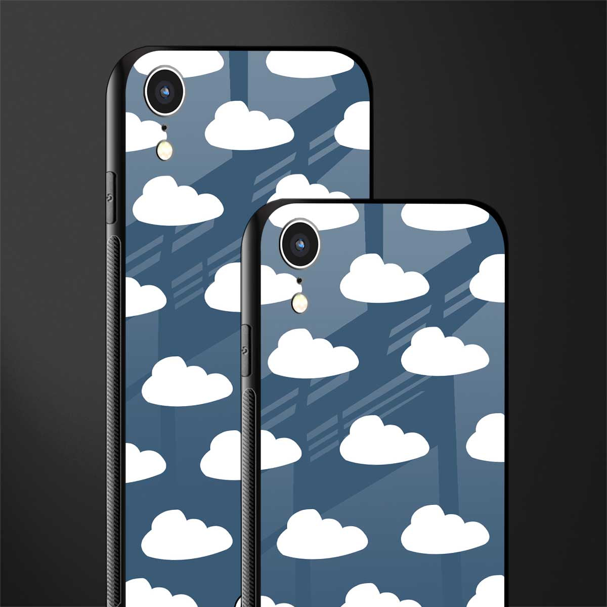 clouds glass case for iphone xr image-2