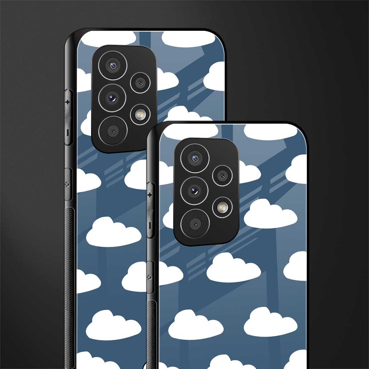 clouds back phone cover | glass case for samsung galaxy a53 5g